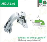 Bản lề dùng cho cánh tủ góc C90, góc mở 90 độ