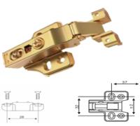 Bản lề thép mạ màu Gold có giản chấn,dùng cho nhôm kính